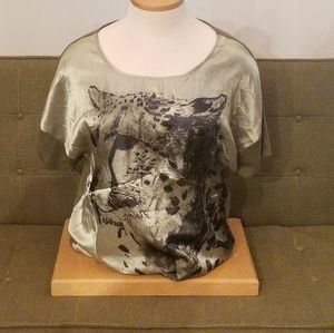Faded Glory cheeta print tshirt blouse
